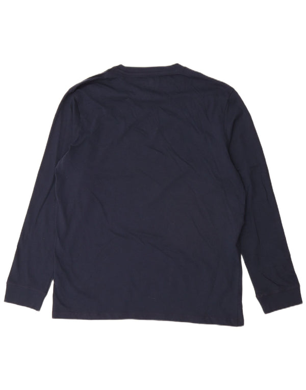 Timberland Mens Regular Fit Top Manga Longa Grande Algodão Azul Marinho