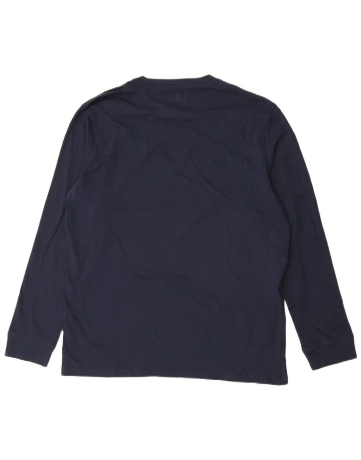 Timberland Mens Regular Fit Top Manga Longa Grande Algodão Azul Marinho