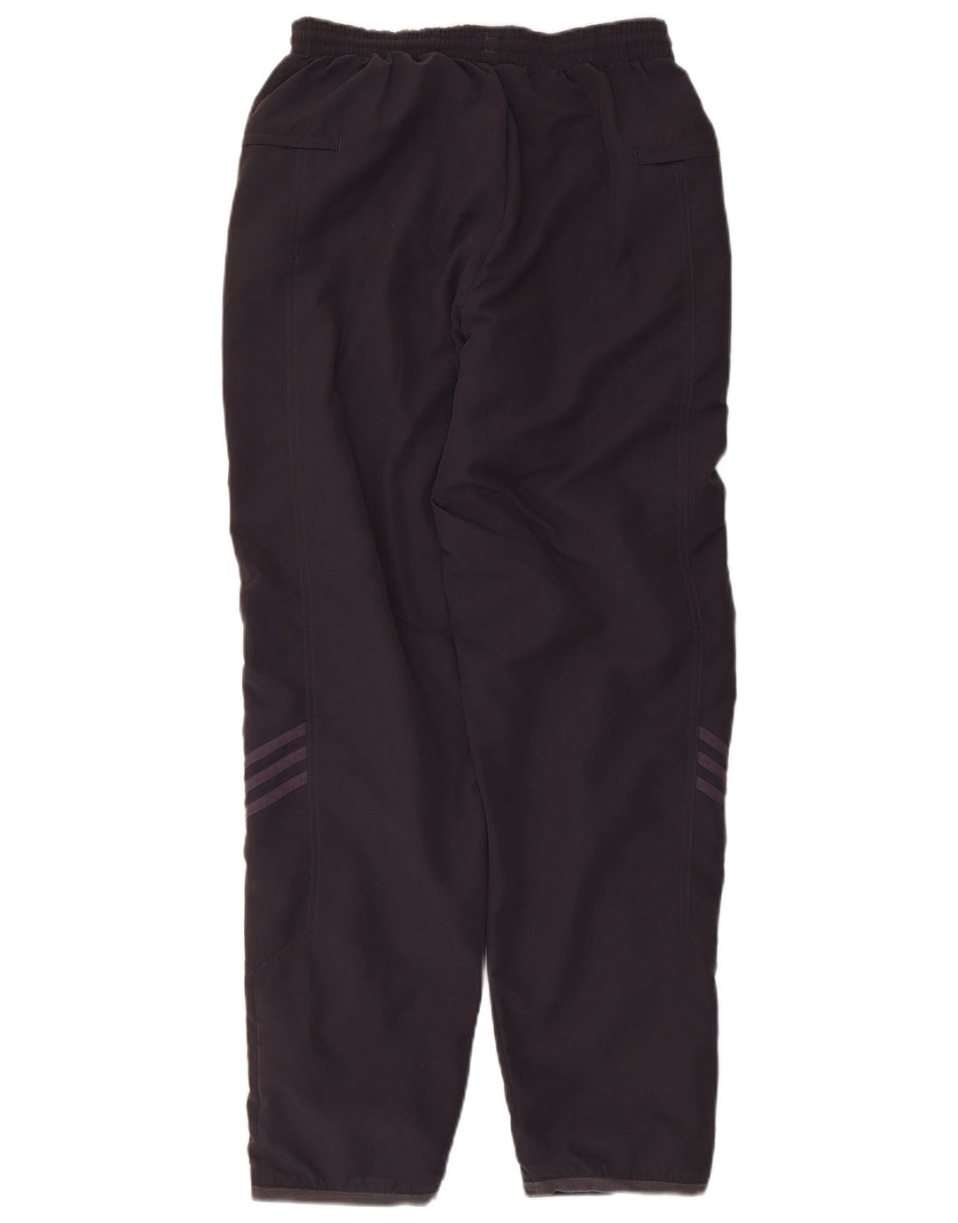 Calça de treino feminina Adidas UK 10 pequena azul marinho poliéster