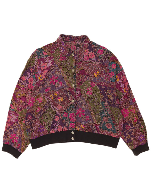 Blusa feminina St Michael UK 20 2XL viscose floral multicolorida