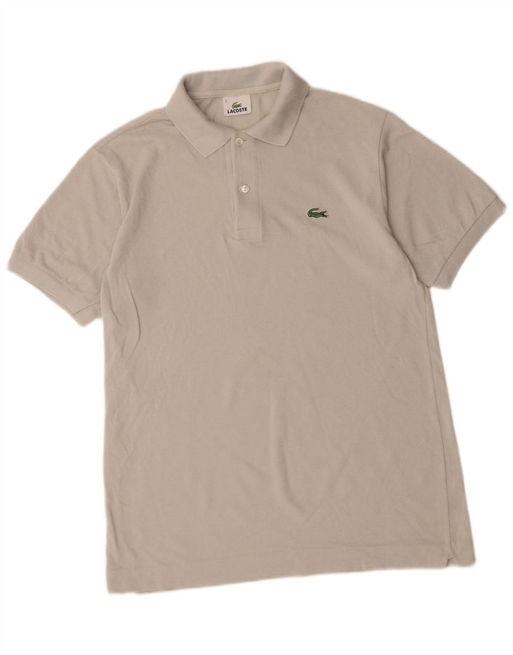 Camisa polo masculina Lacoste tamanho 3 pequeno algodão cinza