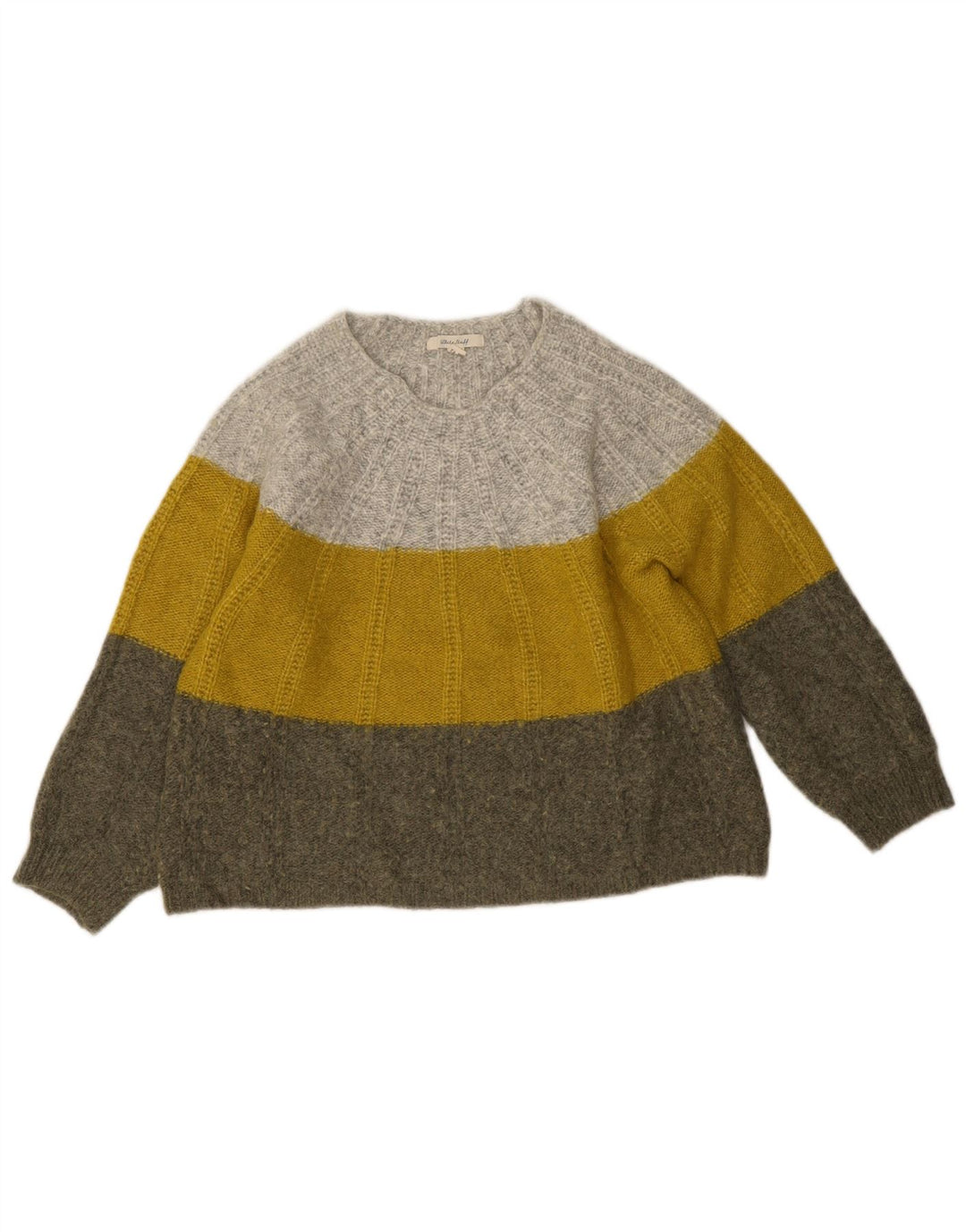 Suéter feminino com gola canoa White Stuff Reino Unido 14 médio multicolorido