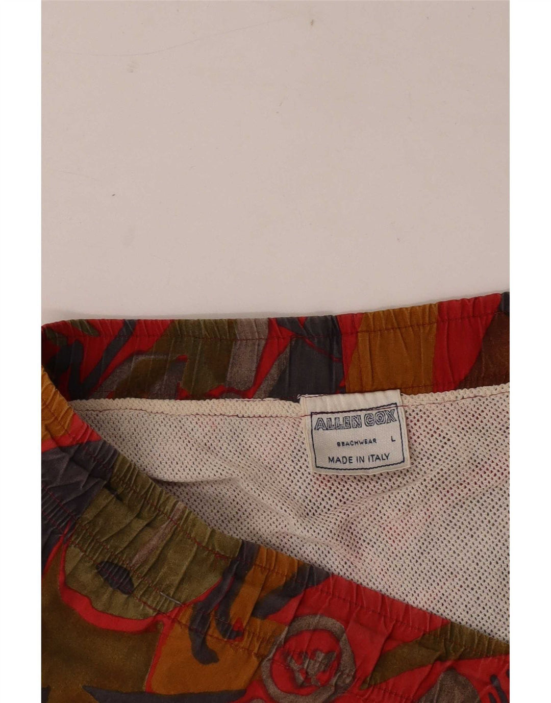 Allen Cox masculino abstrato Padrão shorts de natação grande algodão multicolorido