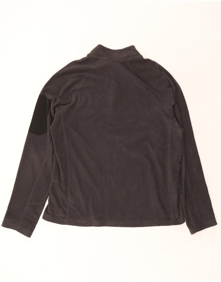 EDDIE BAUER Mens Zip Neck Fleece Jumper Large Grey Polyester Vintage Eddie Bauer and Second-Hand Eddie Bauer from Messina Hembry 