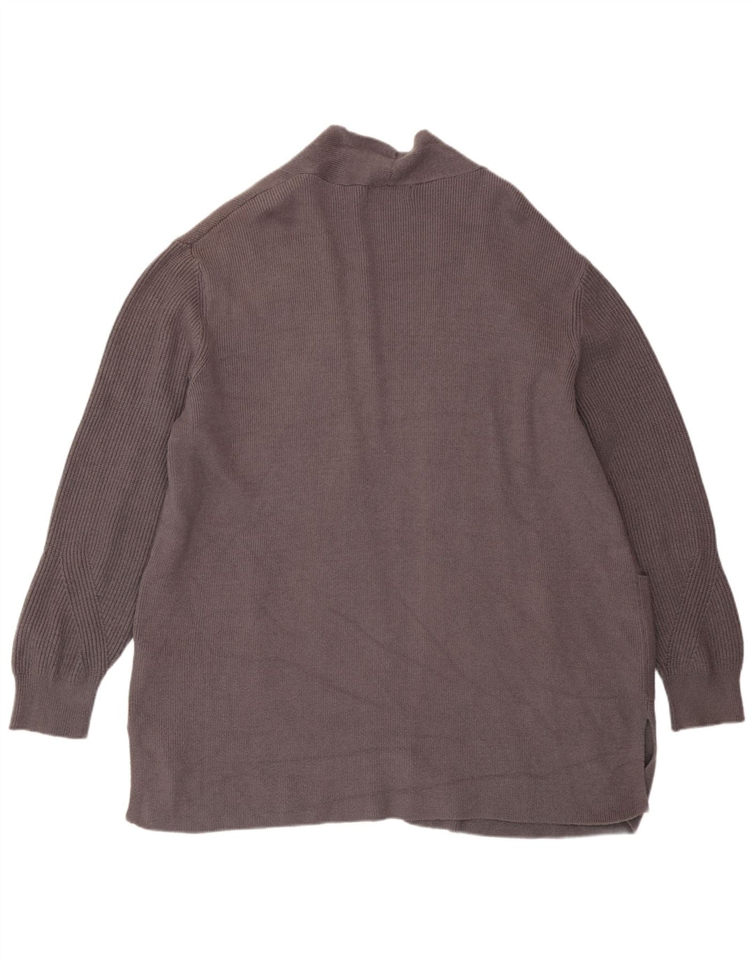 Suéter cardigã aberto feminino Marks & Spencer UK 20 2XL cinza viscose