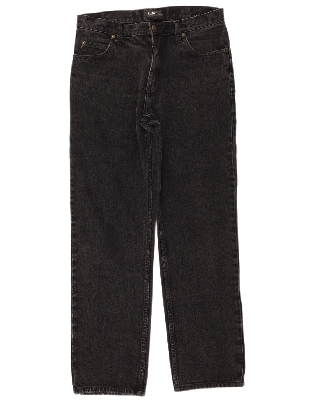 Lee Mens Brooklyn Straight Jeans W34 L31 Algodão Preto