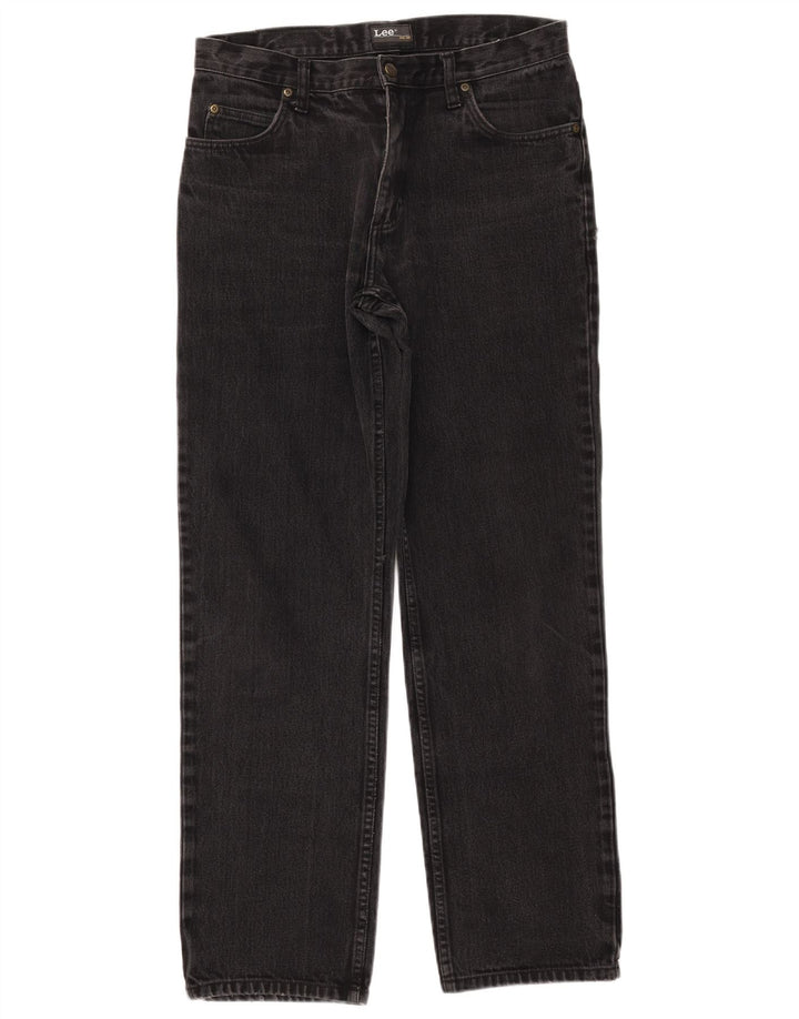 Lee Mens Brooklyn Straight Jeans W34 L31 Algodão Preto