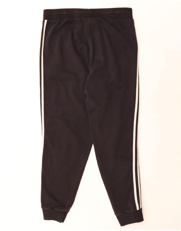 Adidas Womens Tracksuit Calças Joggers UK 16 Grande Algodão Preto