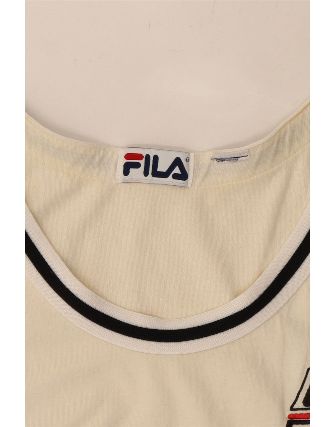 FILA Colete Masculino Top Médio Off White