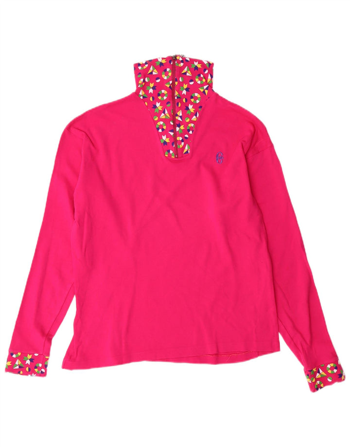 Top feminino Conte of Florence manga comprida IT 42 algodão rosa médio