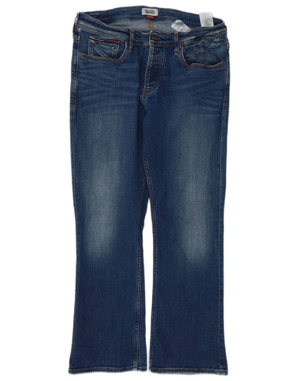 TOMMY HILFIGER Masculino Bootcut Jeans W34 L28 Azul Algodão