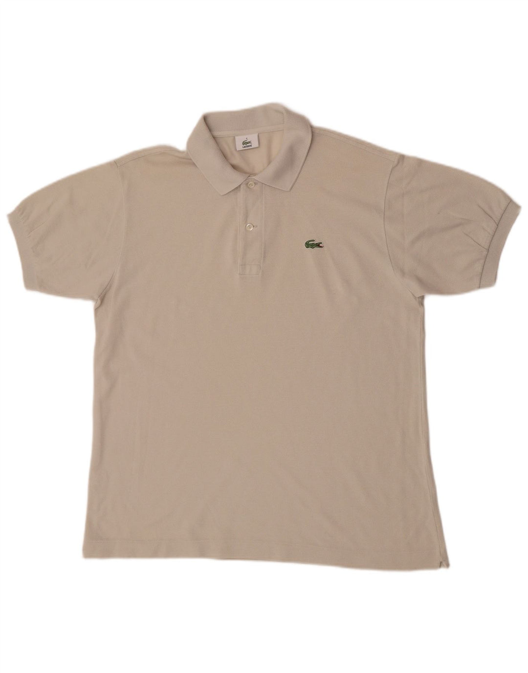 Camisa polo masculina Lacoste tamanho 4 médio algodão branco