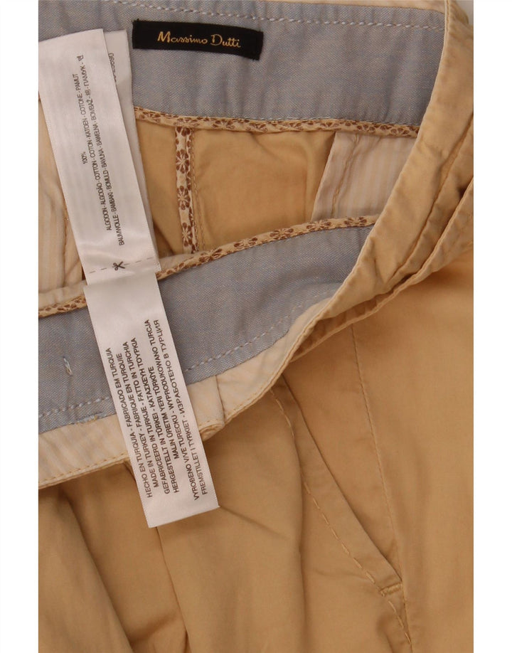 Calças curtas femininas Massimo Dutti EU 40 médio W30 L25 bege