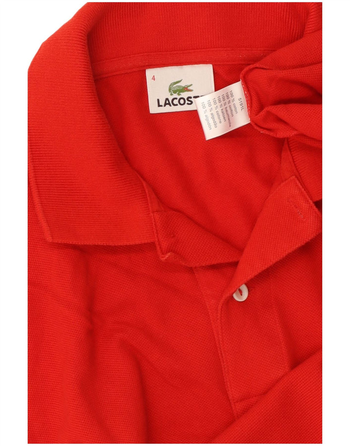 Camisa polo masculina LACOSTE tamanho 4 médio algodão vermelho