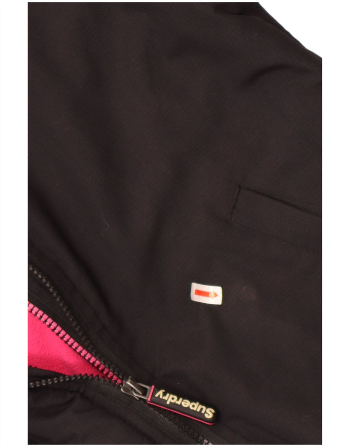 Jaqueta corta-vento feminina Superdry UK 16 grande preta