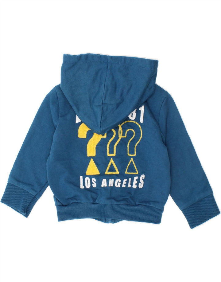 GUESS Baby Boys Graphic Zip Hoodie Sweater 3-6 Months Blue Vintage Guess and Second-Hand Guess from Messina Hembry 