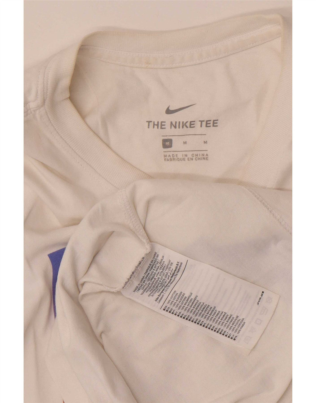 Camiseta Nike masculina gráfica Top médio algodão branco
