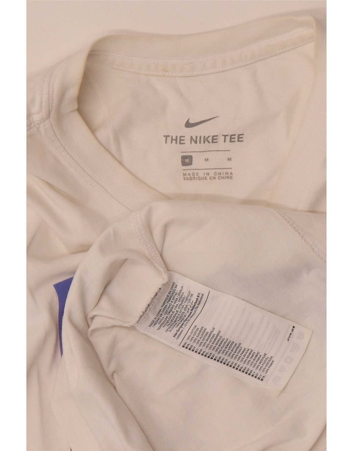 Camiseta Nike masculina gráfica Top médio algodão branco