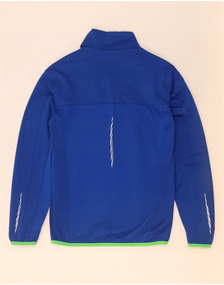 Jaqueta masculina de agasalho Shamp com bloco colorido azul médio