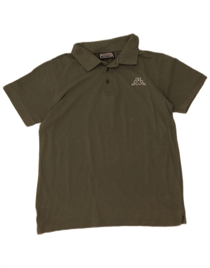 Camisa polo masculina Kappa de algodão cáqui médio