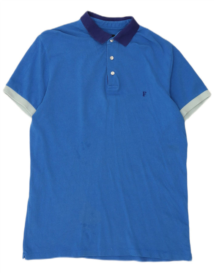 Camisa polo masculina FRENCH CONNECTION XL algodão azul
