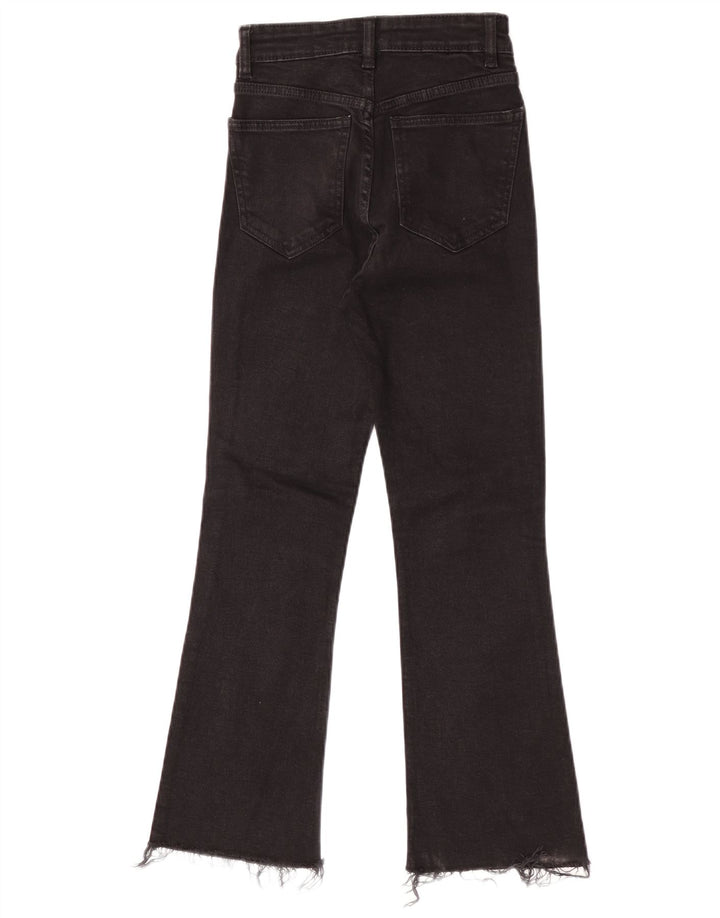 Calça jeans feminina Zara Bootcut EU 34 2XS W24 L25 preta