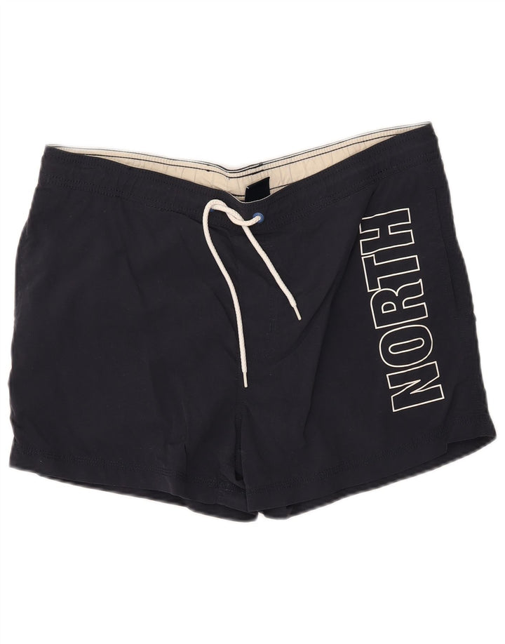 Shorts de natação masculino NORTH SAILS gráfico médio azul marinho poliamida