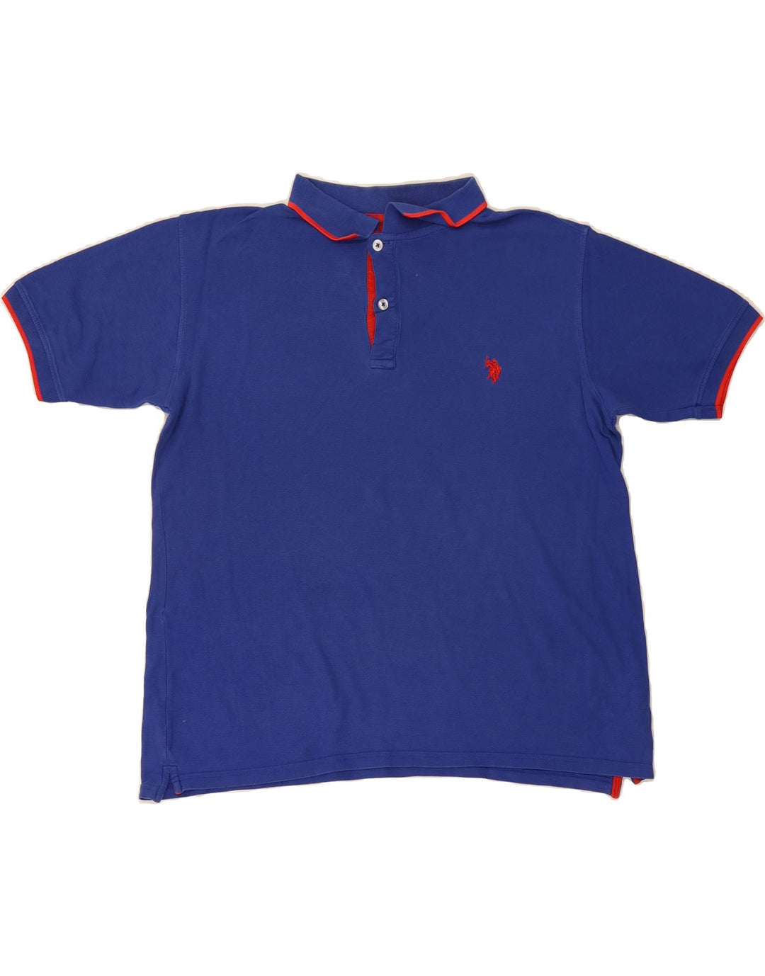 U.S. POLO ASSN. Mens Polo Shirt 2XL Blue Cotton Vintage U.S. Polo Assn. and Second-Hand U.S. Polo Assn. from Messina Hembry 