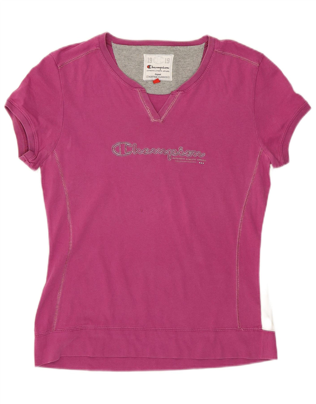 Camiseta feminina com estampa CHAMPION UK 12 rosa médio