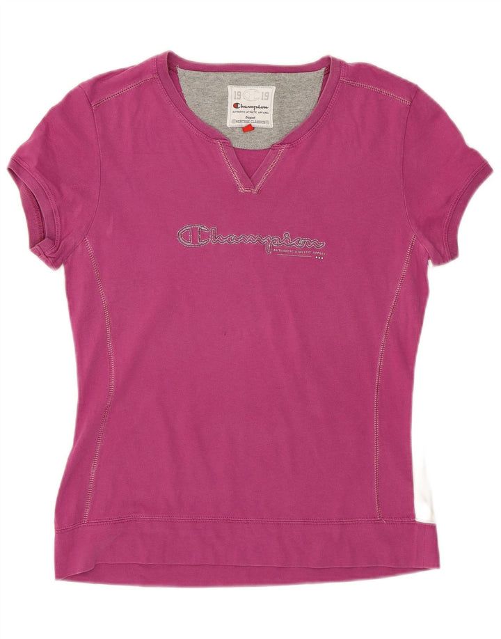 Camiseta feminina com estampa CHAMPION UK 12 rosa médio