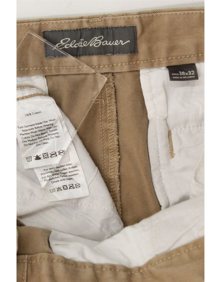 EDDIE BAUER Mens Straight Chino Trousers W38 L32 Beige Cotton Vintage Eddie Bauer and Second-Hand Eddie Bauer from Messina Hembry 