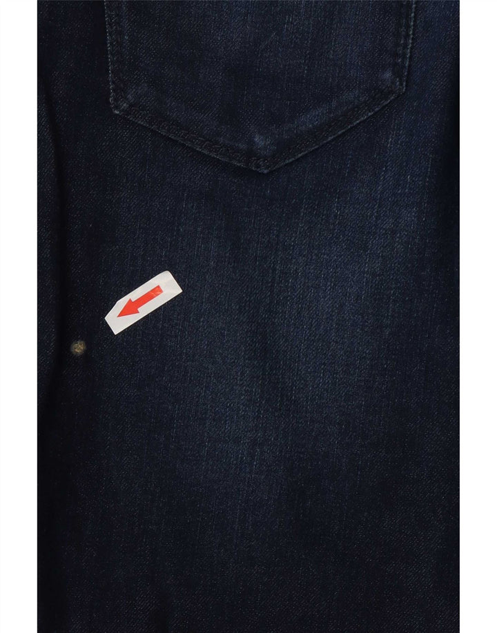 Jeans Slim Feminino Massimo Dutti EU 38 Pequeno W28 L27 Azul Marinho Algodão