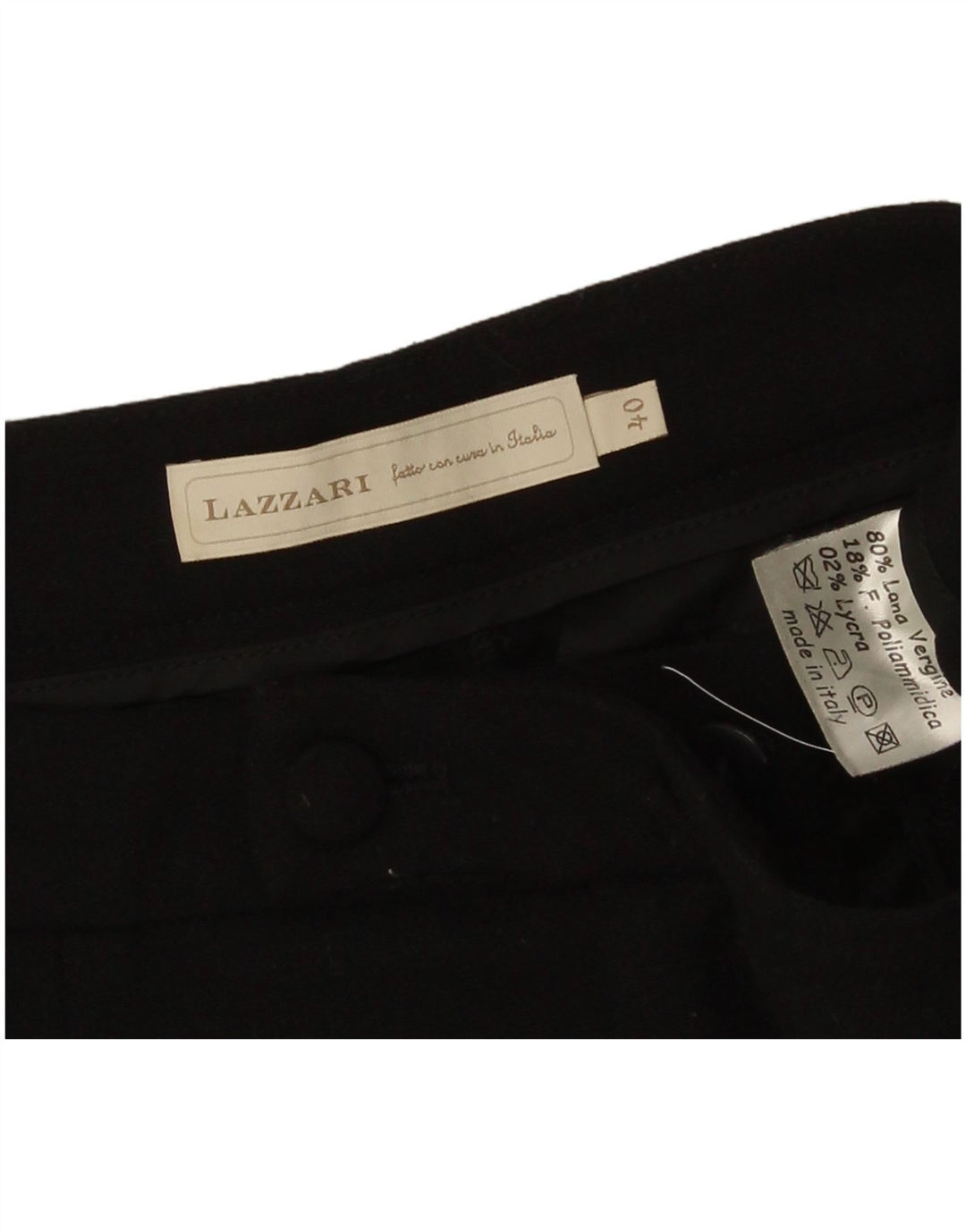 Shorts feminino Lazzari Pegged casual EU 40 médio W28 lã virgem preta