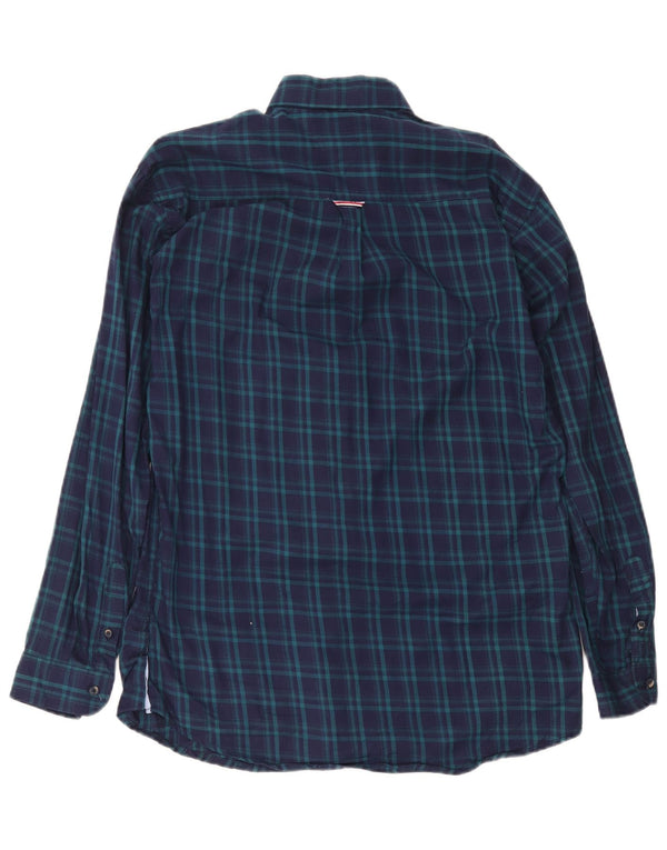 Camisa masculina Tommy Hilfiger Custom Fit XL azul marinho xadrez