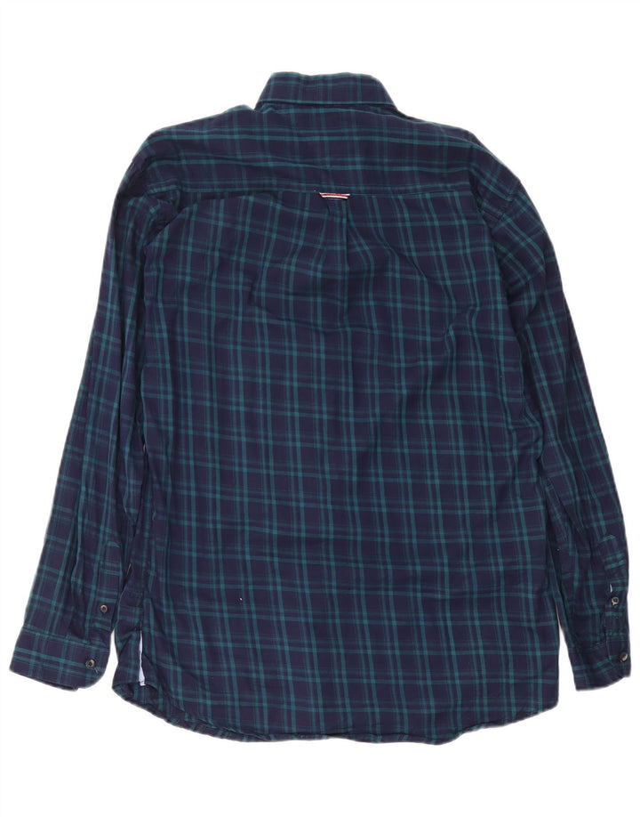 Camisa masculina Tommy Hilfiger Custom Fit XL azul marinho xadrez