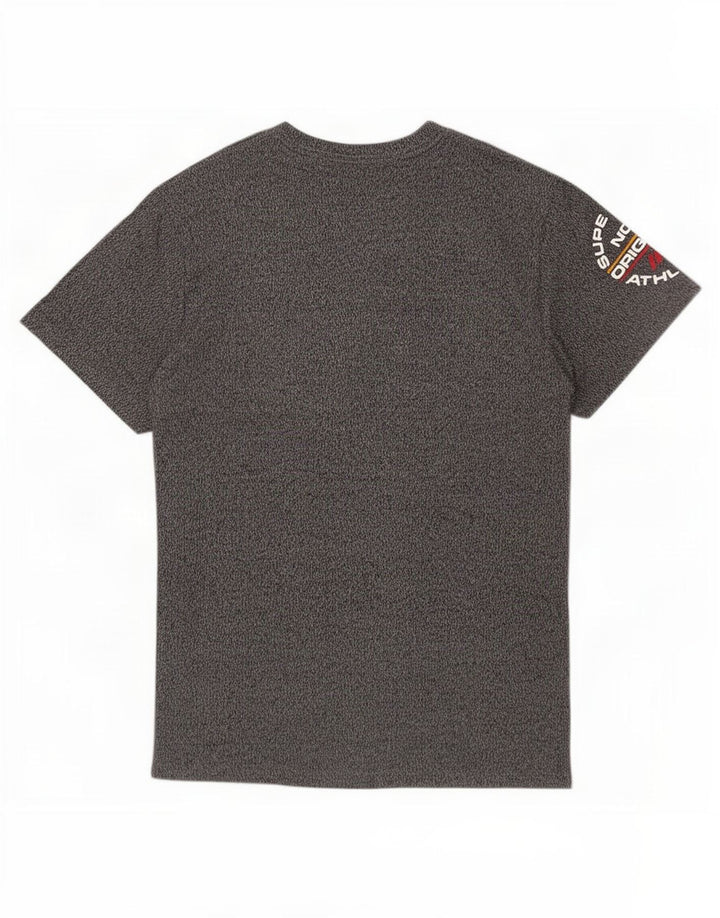 Camiseta gráfica masculina Superdry Top grande bloco colorido cinza