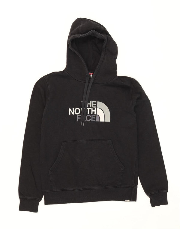 Suéter com capuz gráfico masculino The North Face médio algodão preto