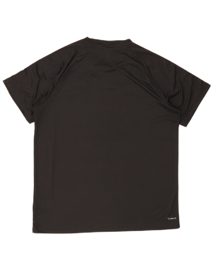 Adidas Mens Climalite Camiseta Top XL Preto Poliéster