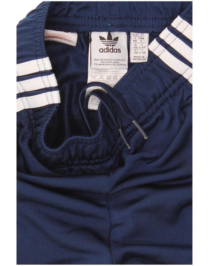 Calças de treino ADIDAS Meninos Joggers 4-5 Anos Azul Marinho Poliéster