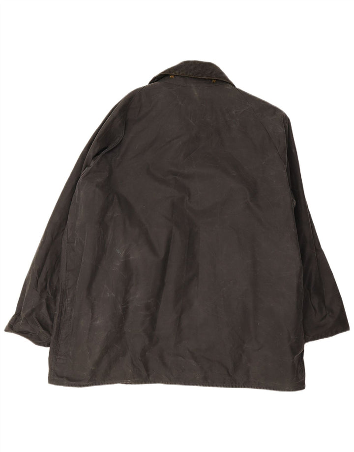 Jaqueta masculina de algodão encerado Barbour EU 50 médio preto