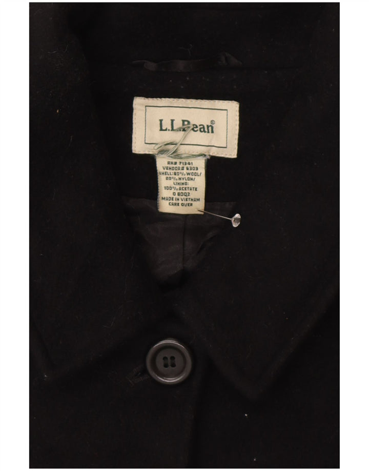 Sobretudo feminino L.L.Bean UK 20 2XL lã preta