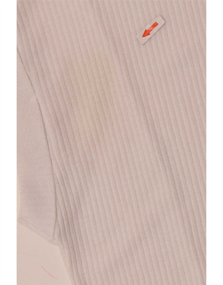 Zara Womens Oversized Vest Top UK 10 Pequeno Branco