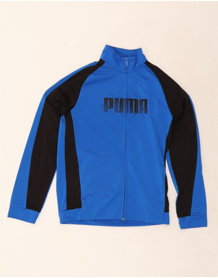 Jaqueta Puma Boys Graphic Tracksuit Top 13-14 anos Azul Colorblock