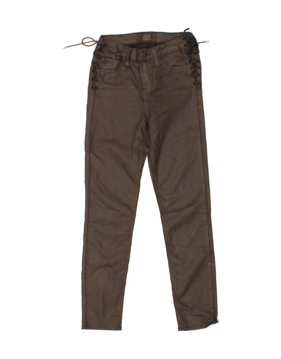 LEE Womens Jegging Casual Trousers W26 L26 Brown Cotton Vintage Lee and Second-Hand Lee from Messina Hembry 