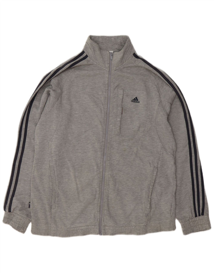 Adidas masculino agasalho jaqueta grande algodão manchado cinza