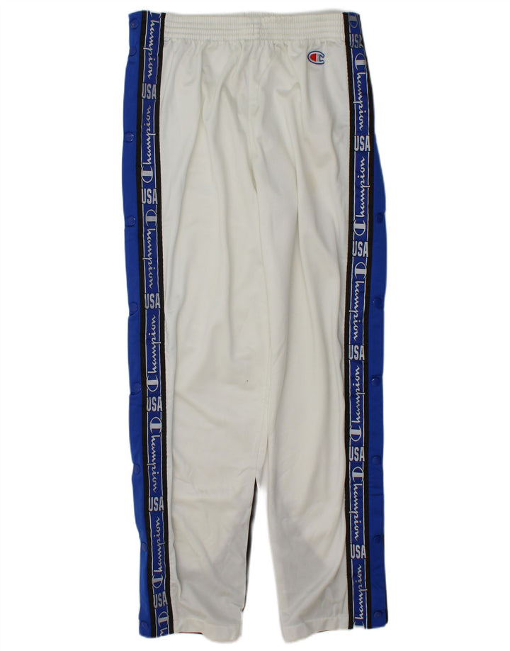 Calça esportiva masculina Champion grande em poliéster colorido branco
