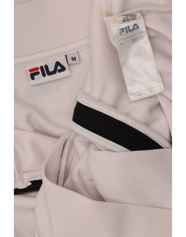 Fila Mens Graphic Tracksuit Top Jacket Médio Branco Colourblock Poliéster