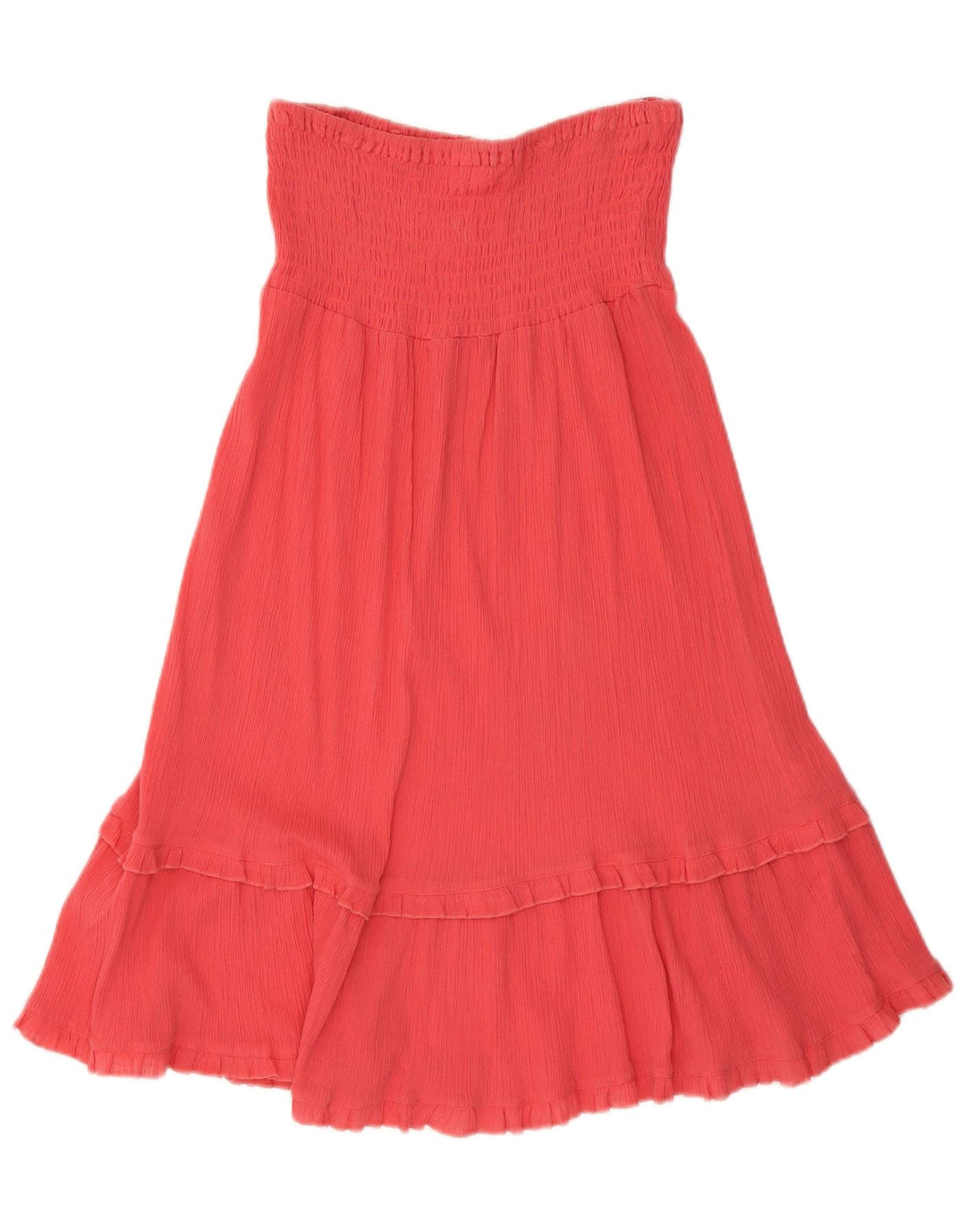Vestido feminino Marks & Spencer sem alças Reino Unido 12 algodão vermelho médio