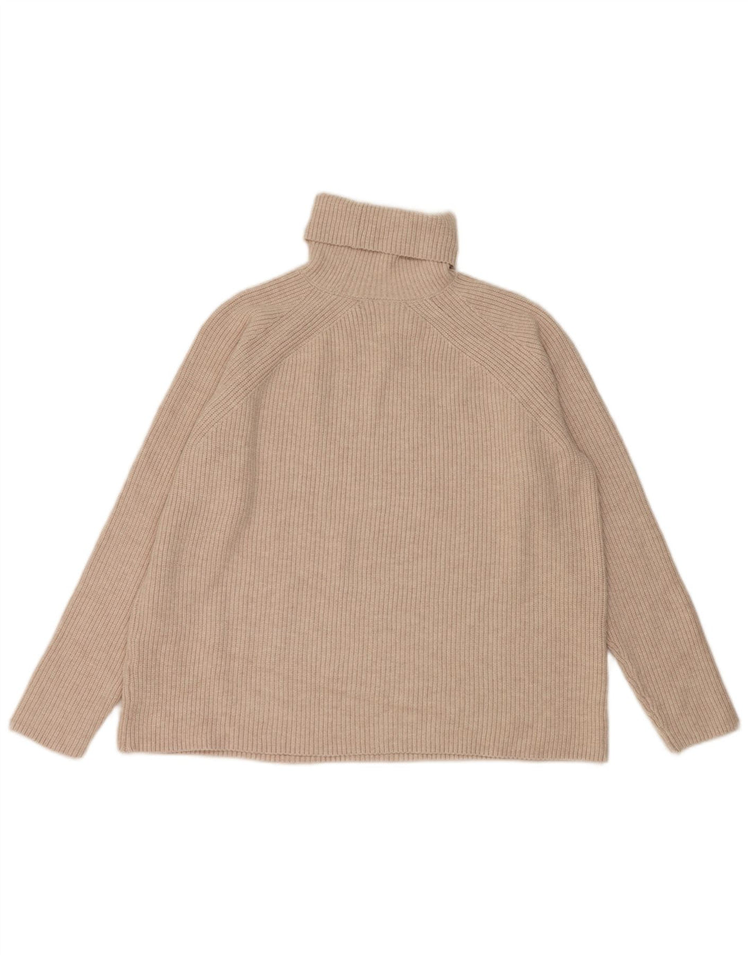 Suéter feminino Marks & Spencer com gola redonda Reino Unido 14 viscose bege médio