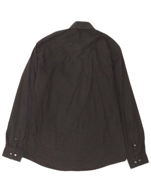 Camisa masculina French Connection grande algodão preto